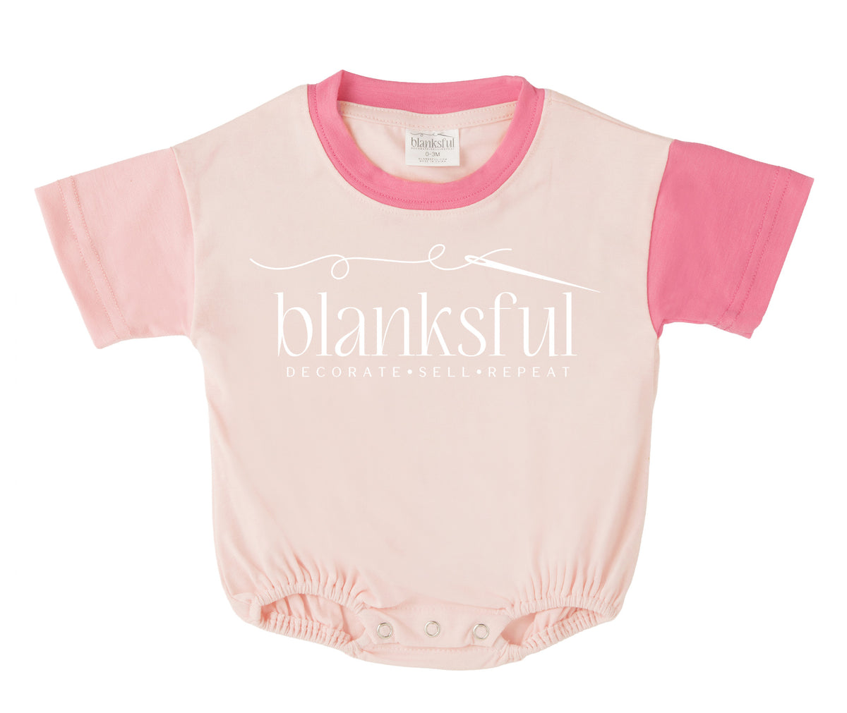 Color Block Short Sleeve Baggy Bubble Rompers | Sublimation, Embroidery & DTF Blanks