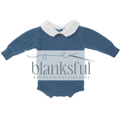 Long Sleeve Knit Romper - Unisex - 100% Cotton