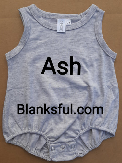 (7 COLORS) 95% Boys Polyester Blank Sublimation Tank Romper
