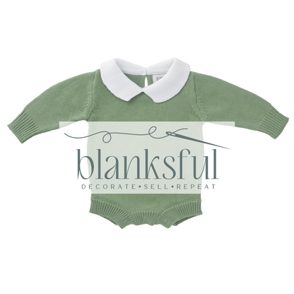 Long Sleeve Knit Romper - Unisex - 100% Cotton