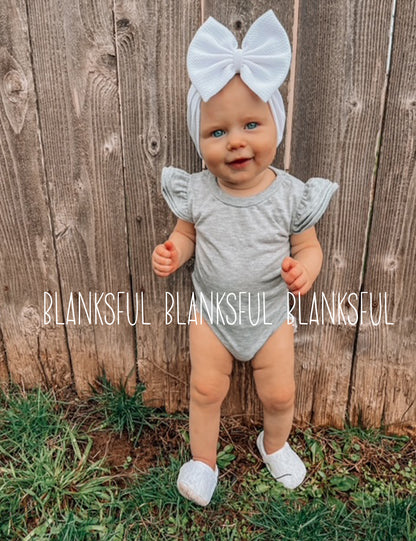 (10 COLORS) 100% Polyester Angel Sleeve Infant Bodysuit