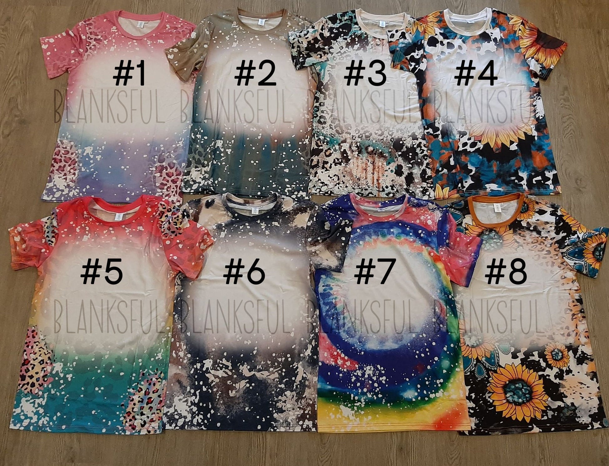 Youth Tie Dye Bleach T-shirt Sublimation Blank